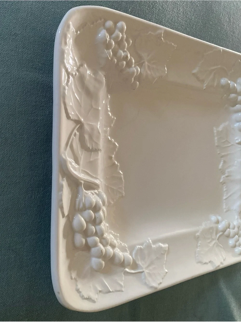 Vintage Elios Italy Grapevine Ceramic Serving Platter (12